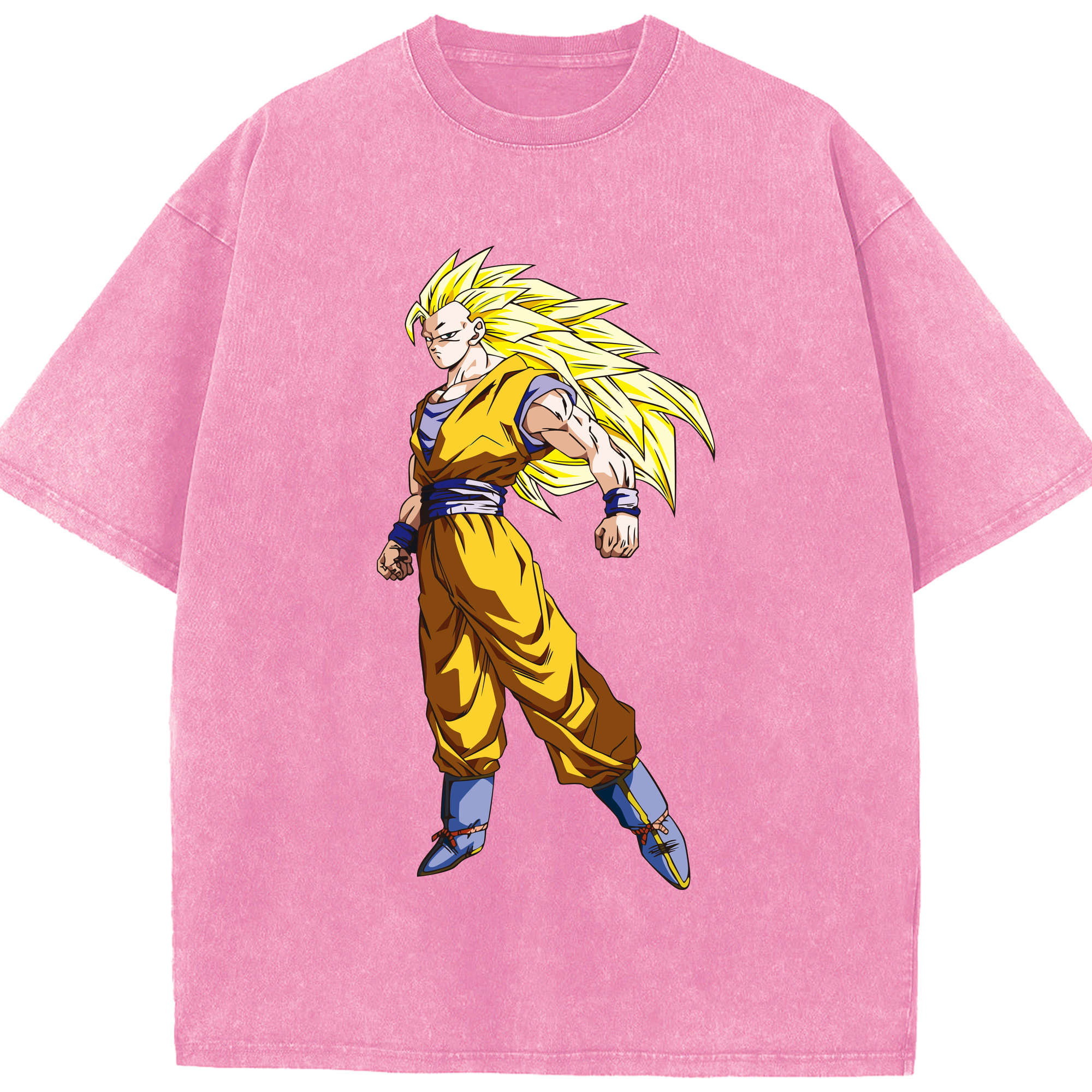 （画像用） ドラゴンボール 孫悟空（そん ごくう）Son Goku カカロット DRAGON BALL Kakarotto 綿100% ヴィンテージ風 半袖Tシャツ（フロントプリント）